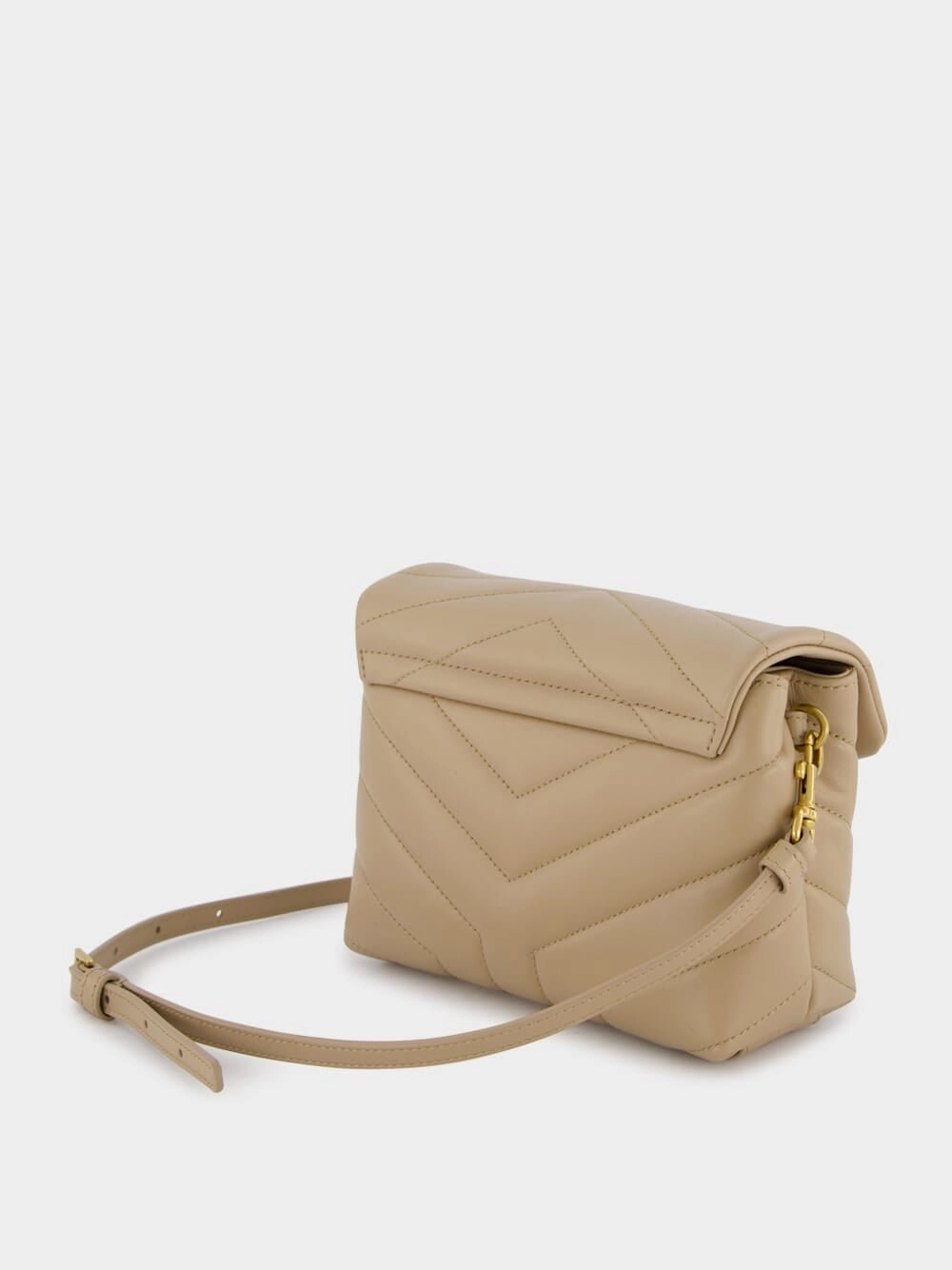 Toy Loulou Leather Beige Bag
