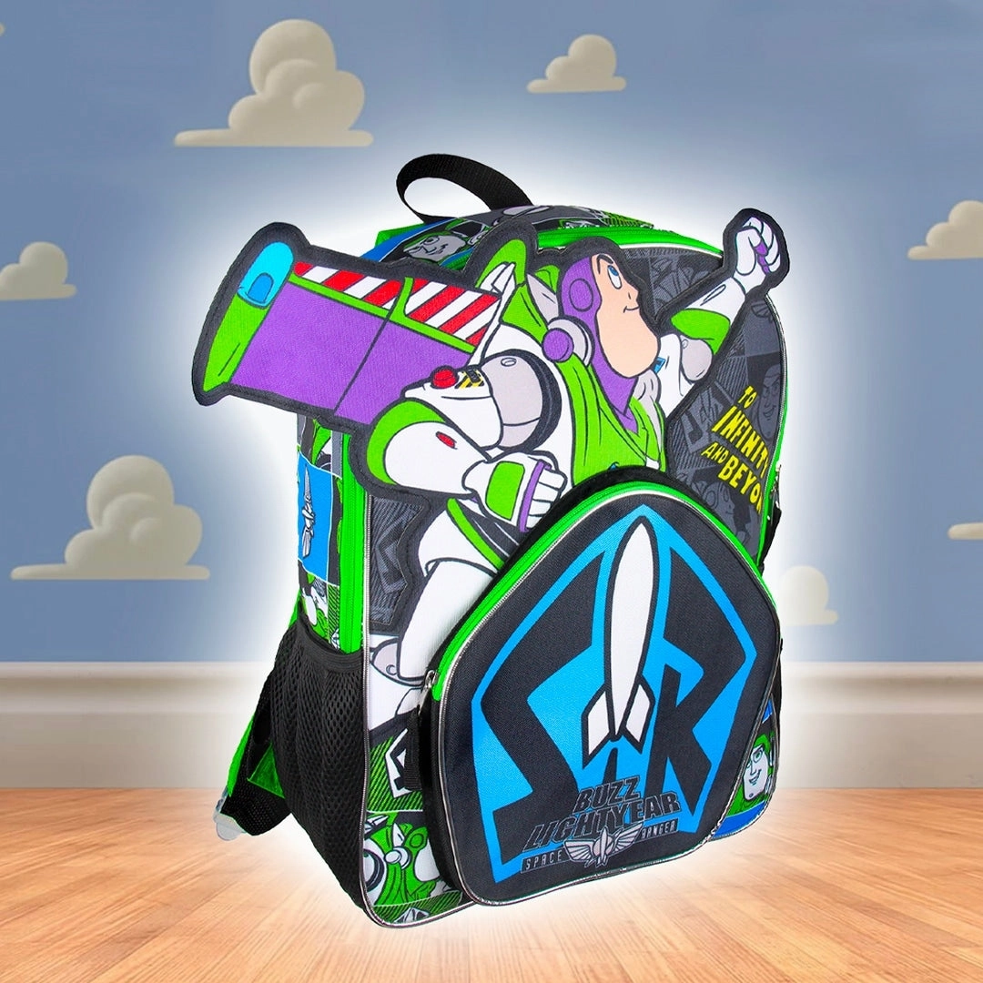 Toy Story Buzz Lightyear Die Cut 3D Character Design 16" Backpack - One Size
