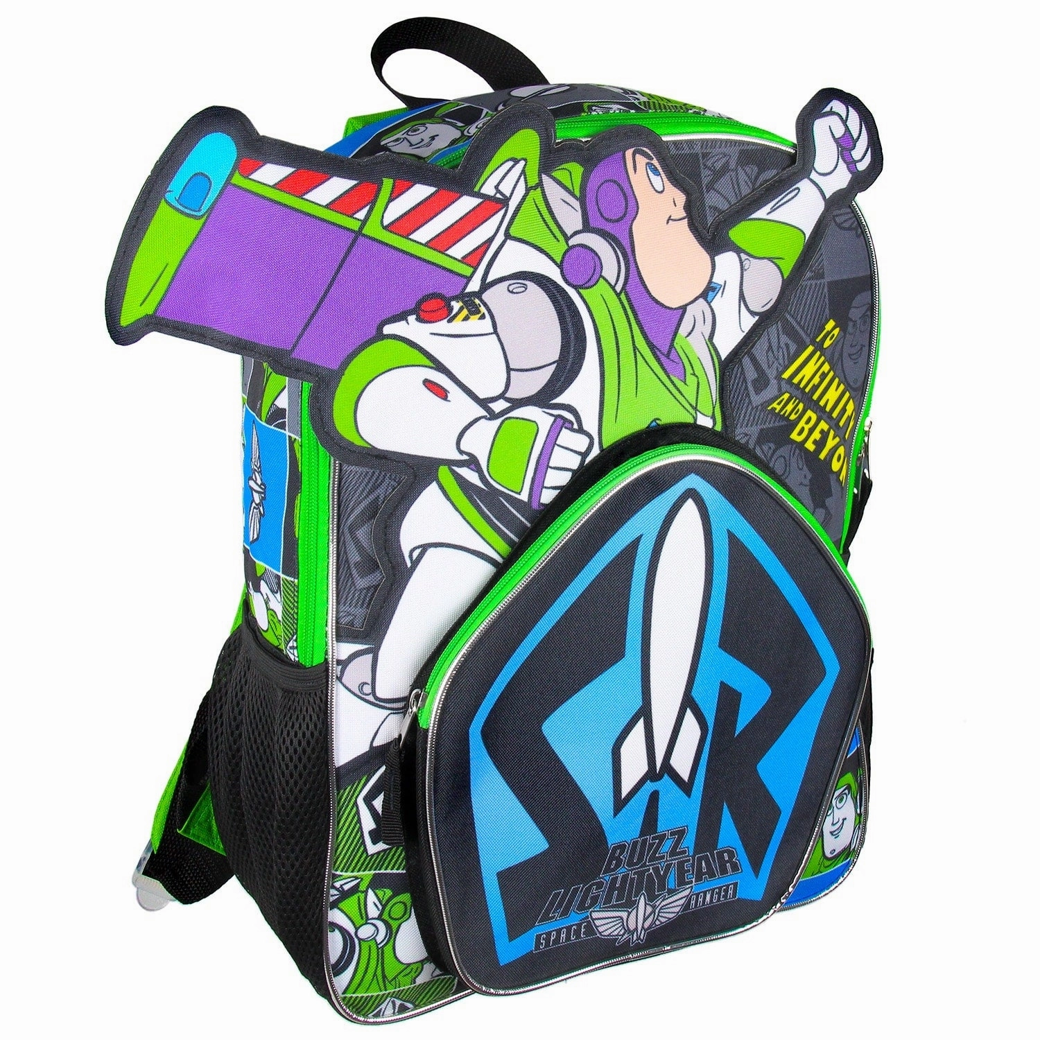 Toy Story Buzz Lightyear Die Cut 3D Character Design 16" Backpack - One Size
