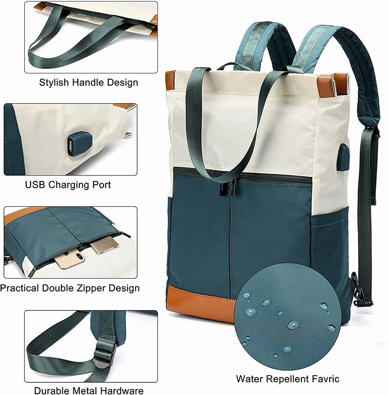 Travel Business Bookbag Tote Daypack Convertible Backpack