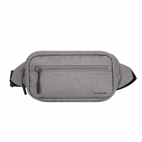 Travelon World Travel Essentials Convertible SlingWaist Pack Polyester Gray Heather One Size