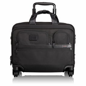 TUMI Alpha Ballistic Travel Men's 4 Wheel Deluxe Brief with Laptop Case