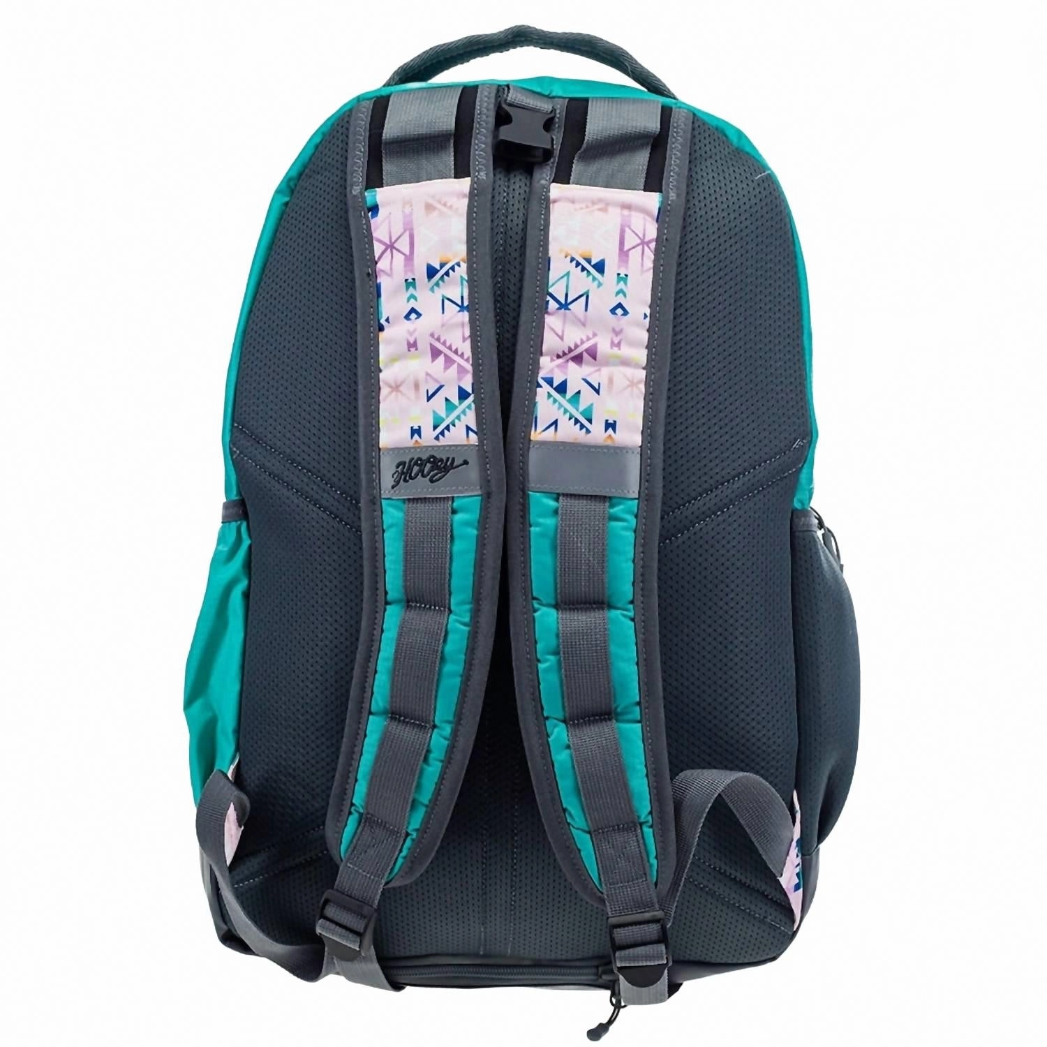 Unisex Ox Backpack In Turquoise/ Pink With Aztec