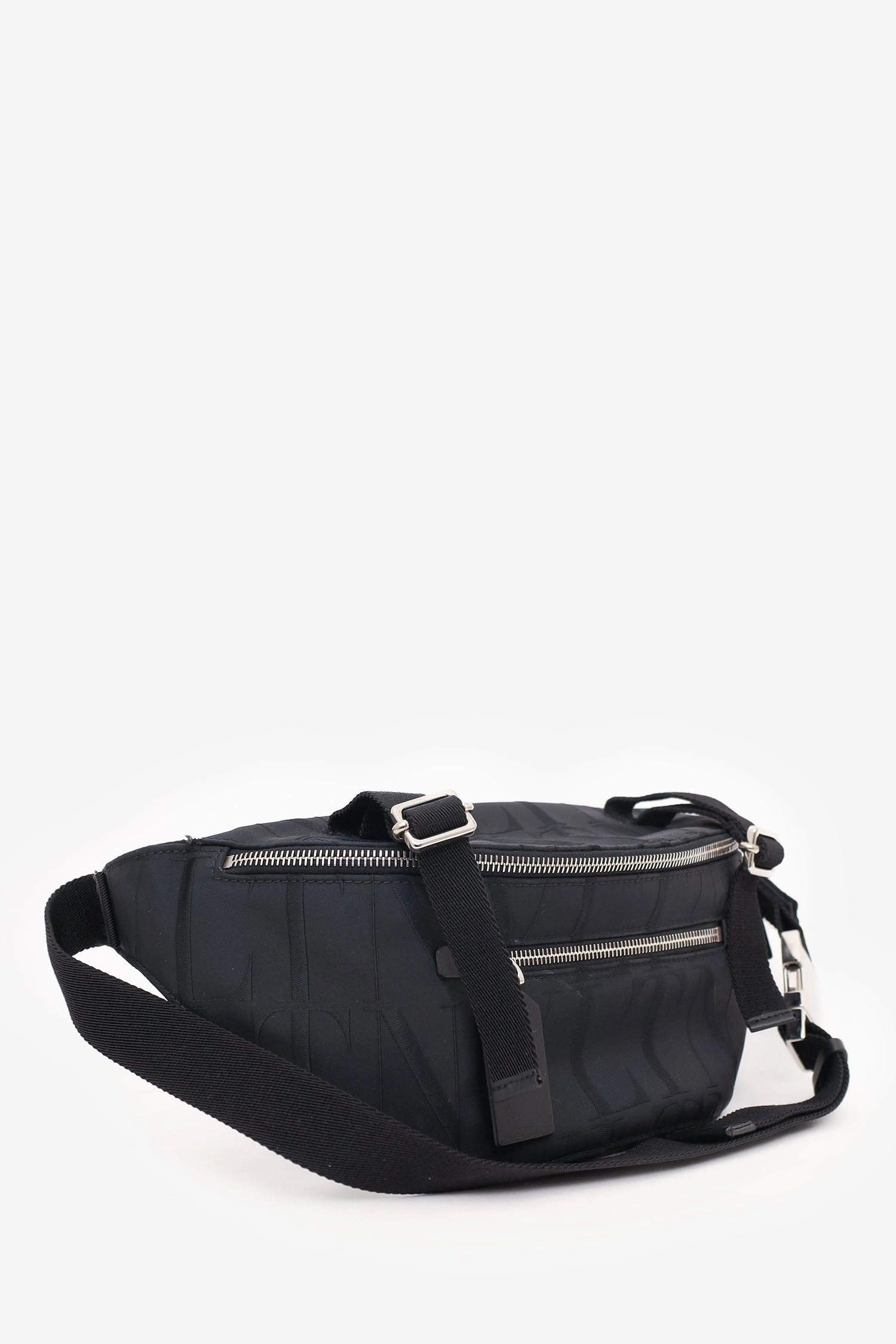 Valentino Black Canvas Logo Belt Bag