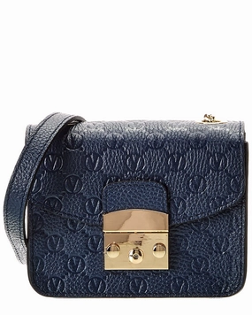 Valentino by Mario Valentino Bijou Dollaro Monogram Leather Crossbody