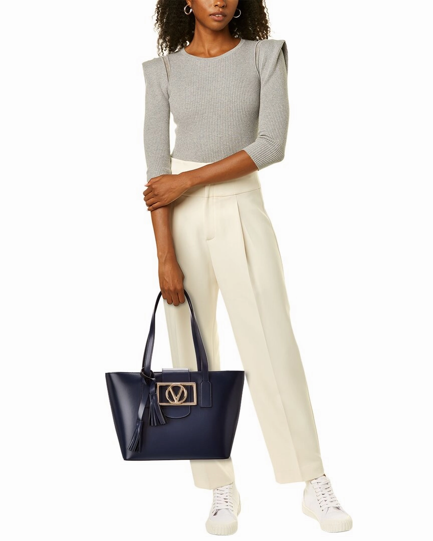 Valentino by Mario Valentino Delphine Super V Leather Tote