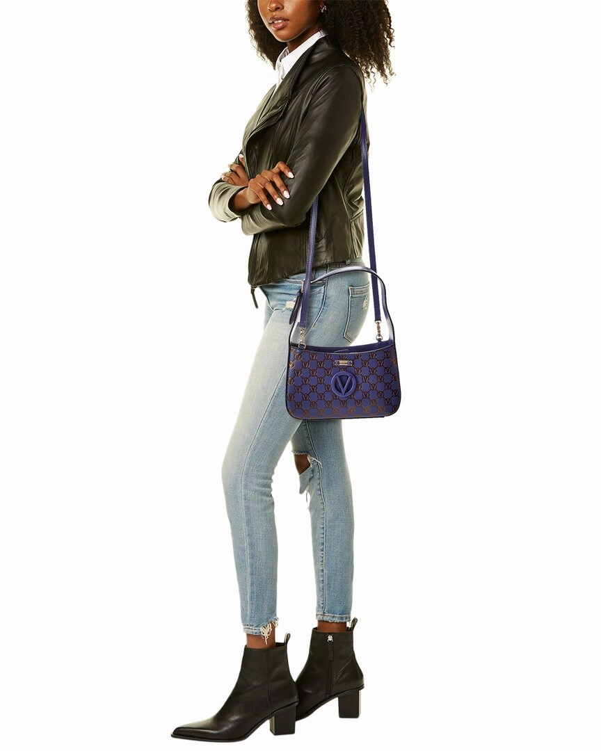 Valentino by Mario Valentino Kai Monogram Leather Crossbody