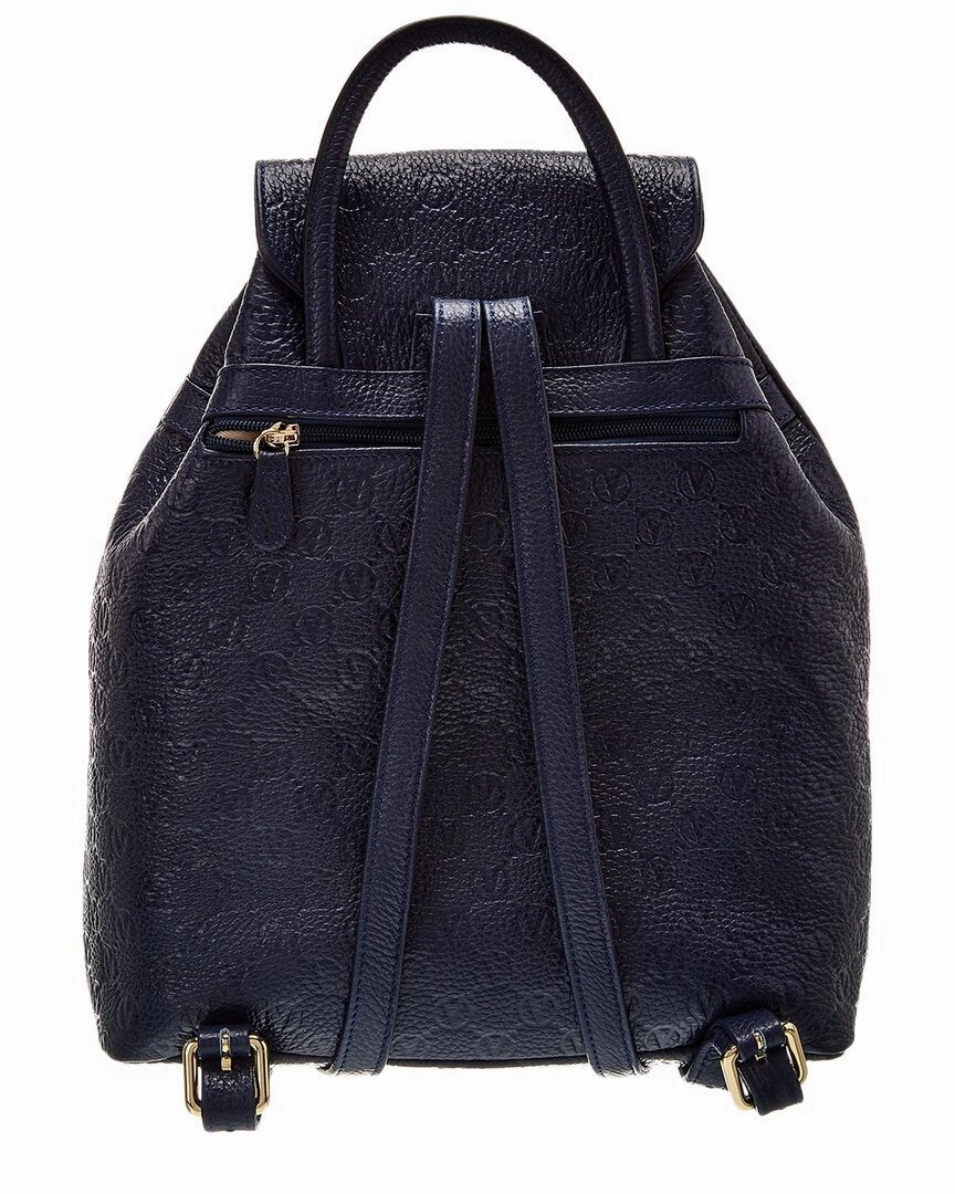 Valentino by Mario Valentino Simeon Dollaro Monogram Leather Backpack