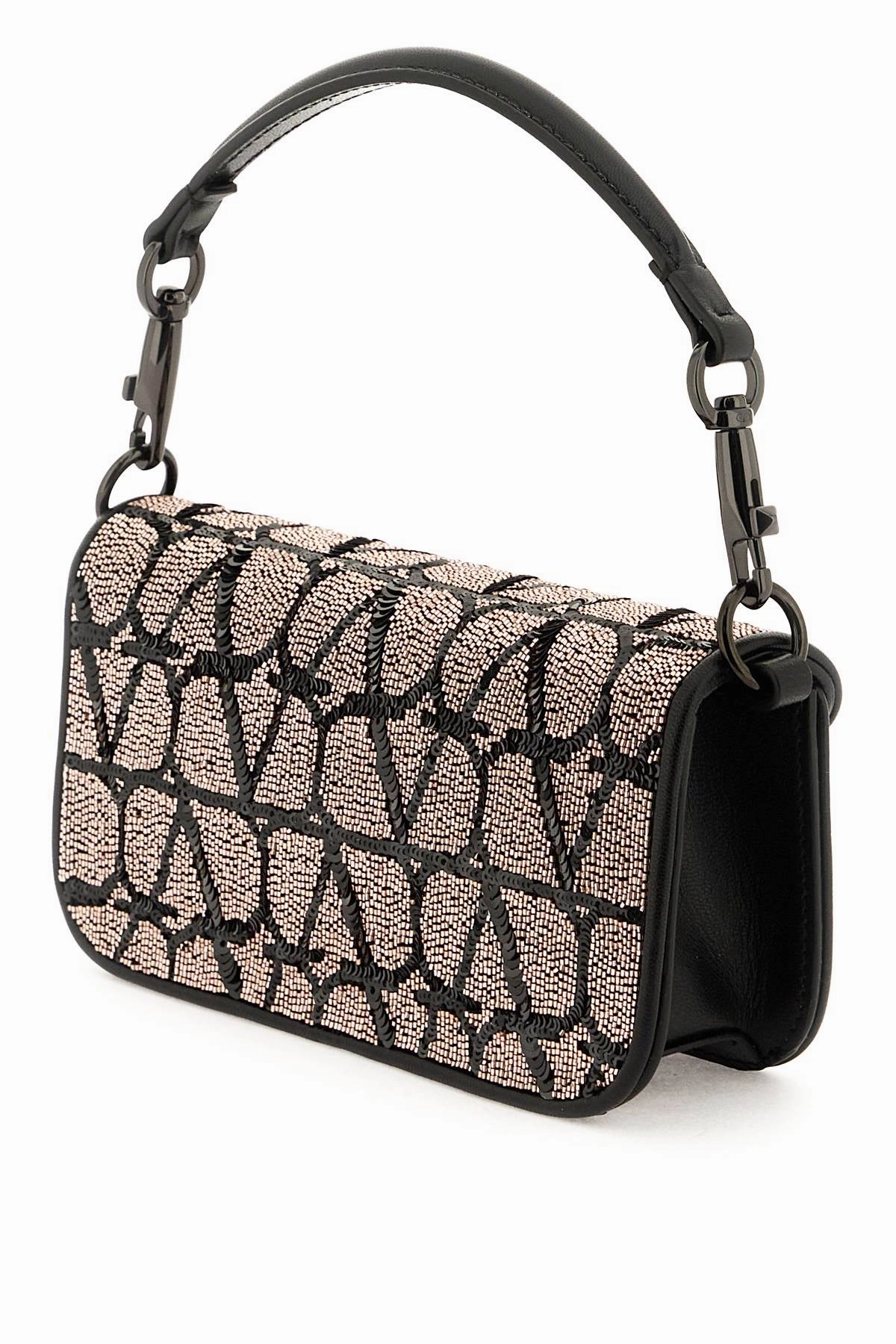Valentino garavani 'loc' small shoulder bag with toile iconographe embroidery