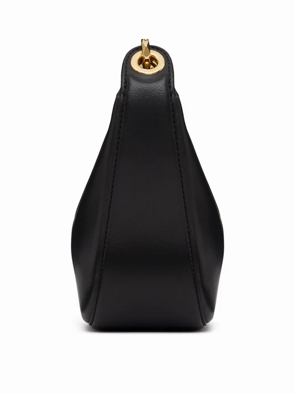 Valentino Garavani Black Leather Mini Hobo Vlogo Shoulder Bag