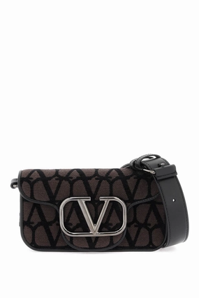 Valentino garavani small 'loc' shoulder bag in toile iconographe
