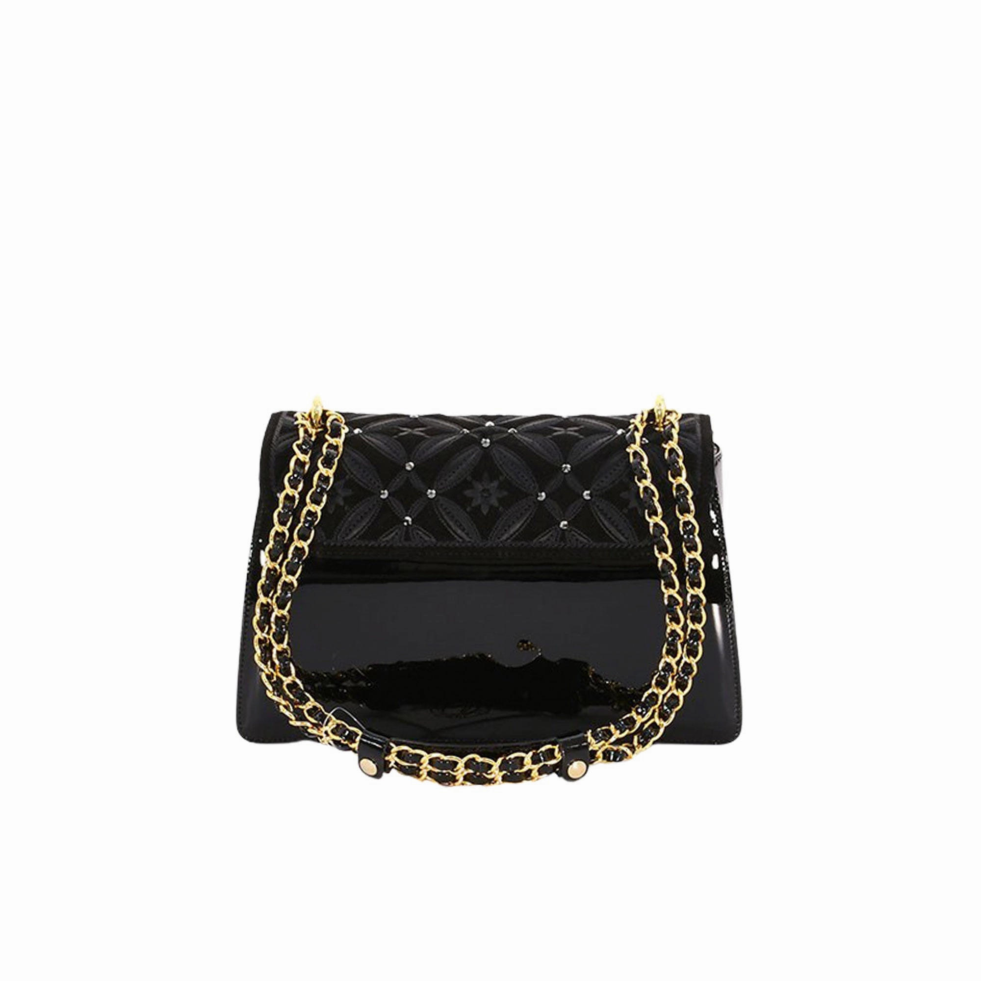 Valentino Orlandi Women's Black Leather Clutch Shoulder Bag