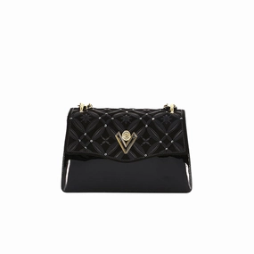 Valentino Orlandi Women's Black Leather Clutch Shoulder Bag