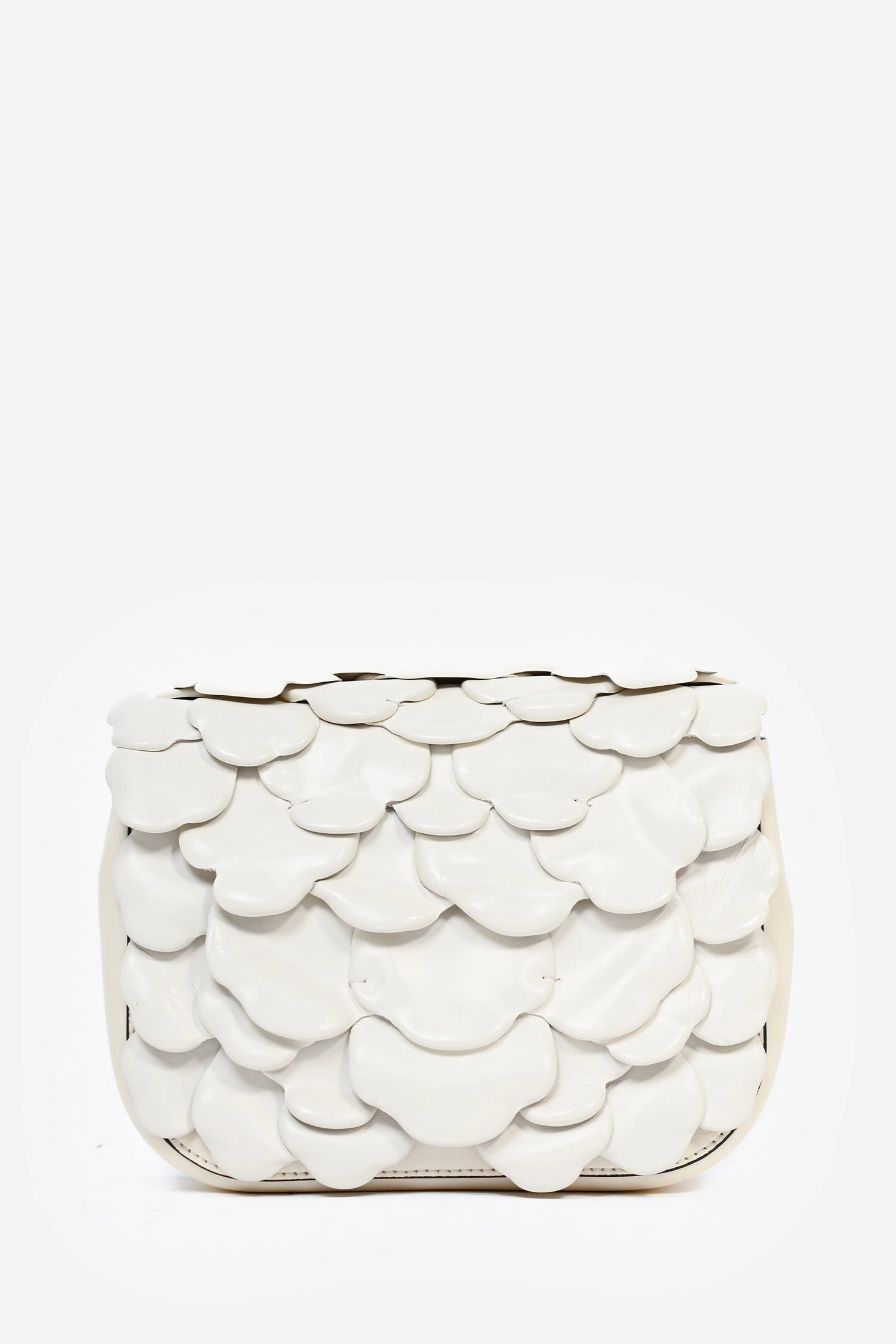 Valentino White Leather Atelier Rose 03 Crossbody Bag