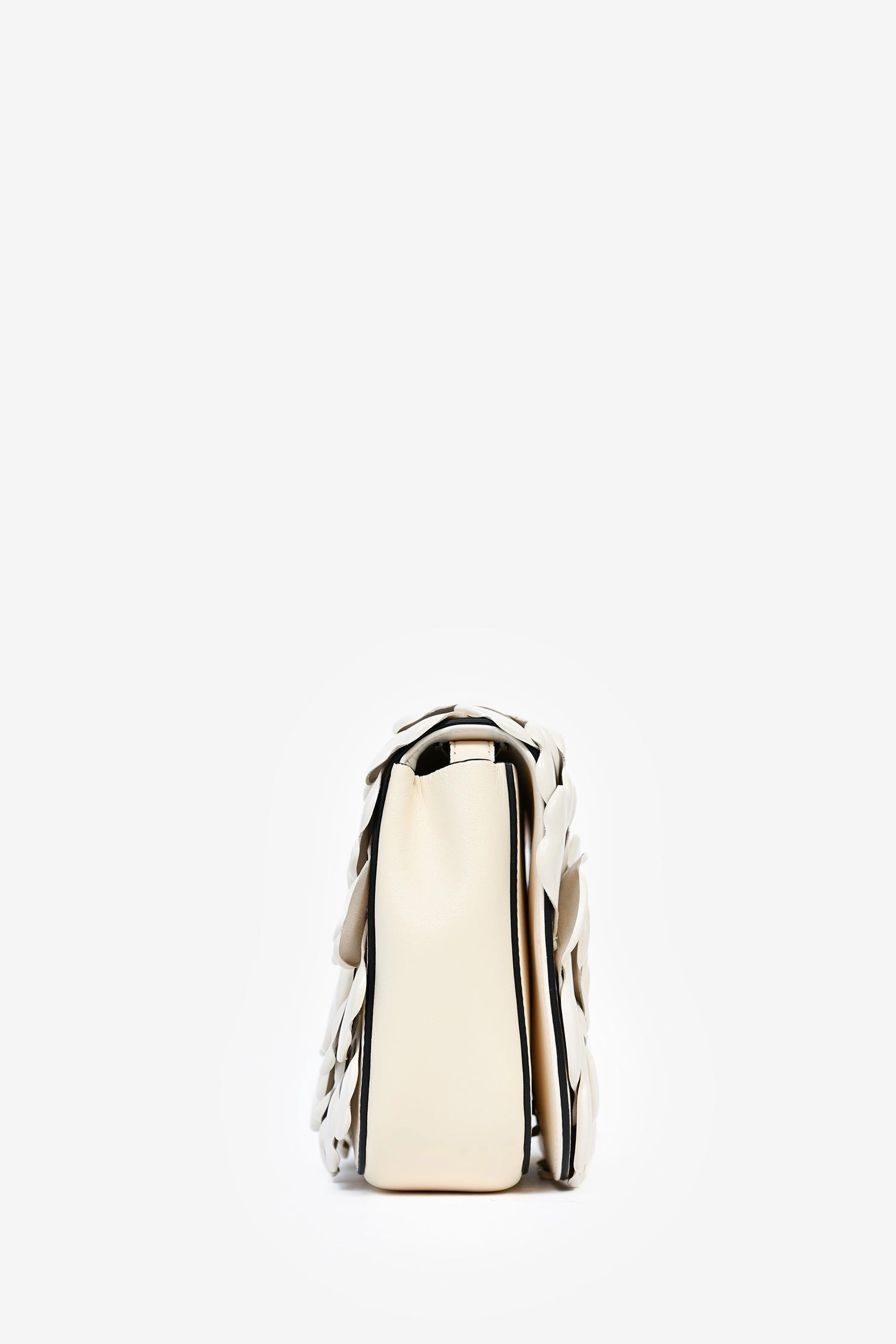 Valentino White Leather Atelier Rose 03 Crossbody Bag