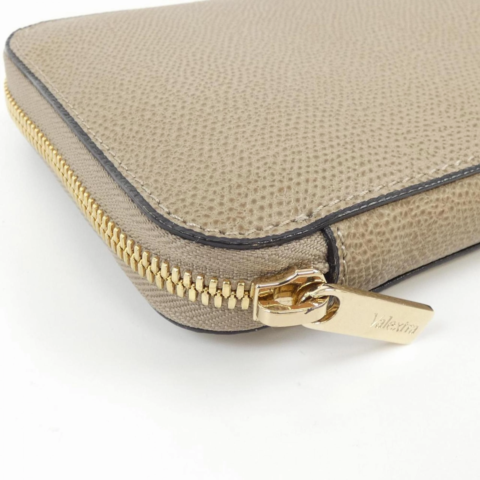 Valextra Leather Long Wallet (Bi-Fold) (Pre-Owned)