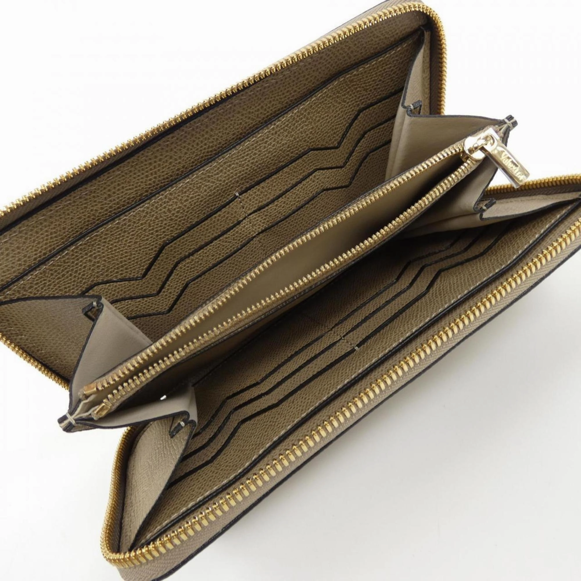 Valextra Leather Long Wallet (Bi-Fold) (Pre-Owned)