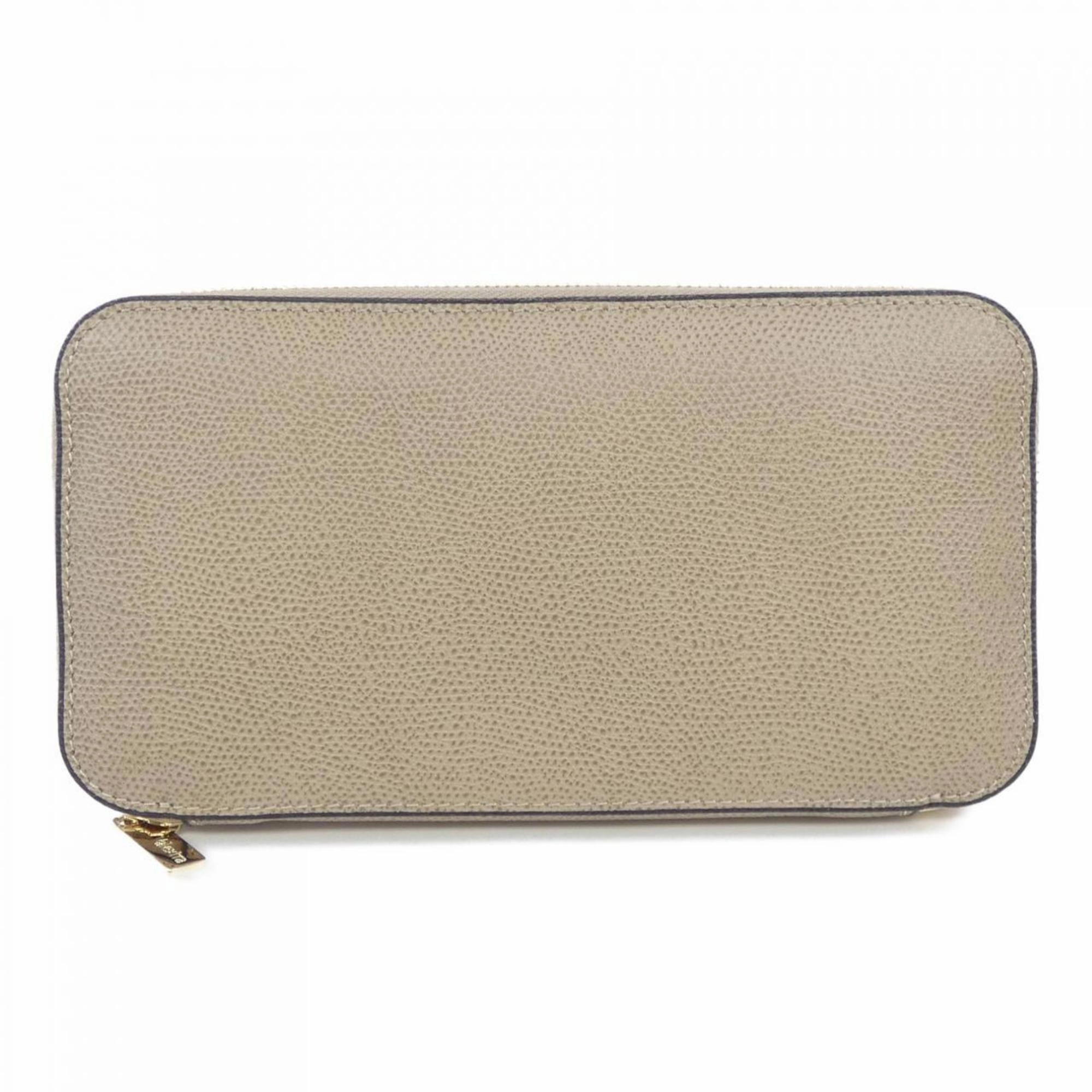 Valextra Leather Long Wallet (Bi-Fold) (Pre-Owned)
