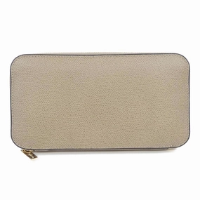 Valextra Leather Long Wallet (Bi-Fold) (Pre-Owned)