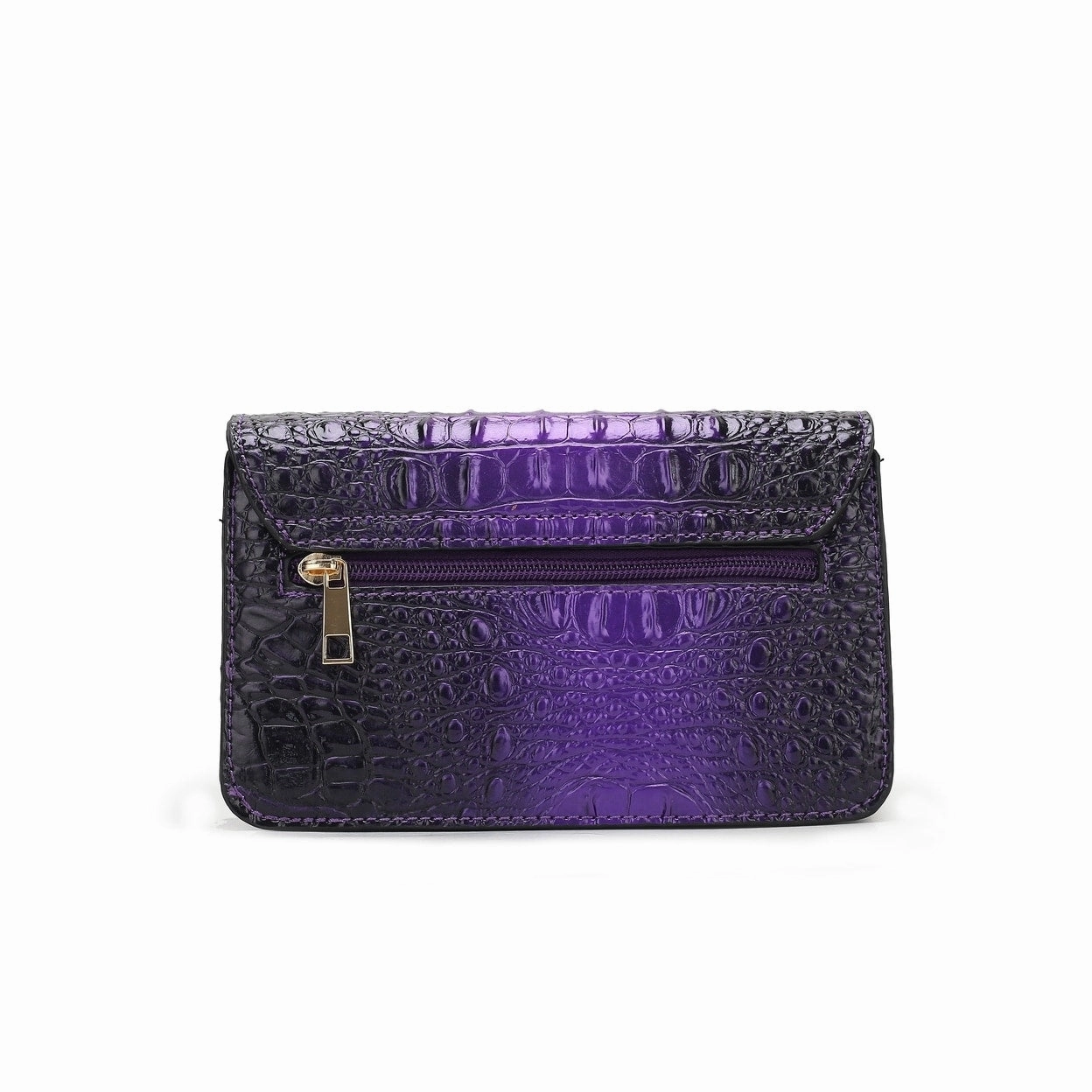 Vanta False Croc-Embossed Saddle Bag