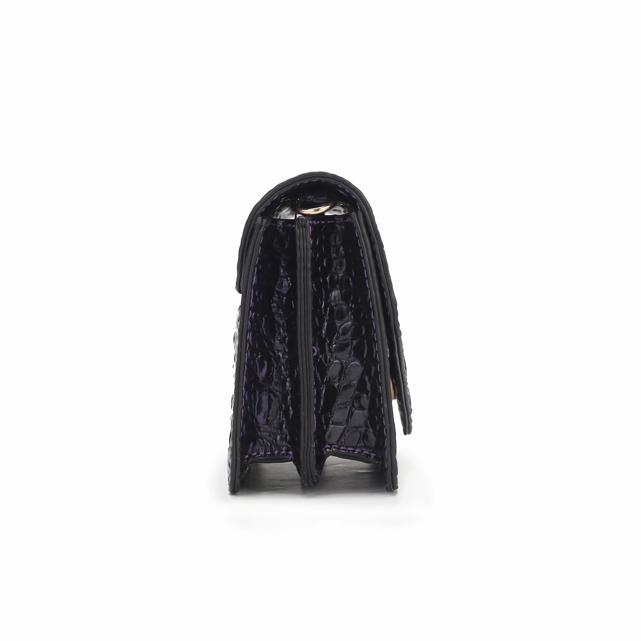 Vanta False Croc-Embossed Saddle Bag