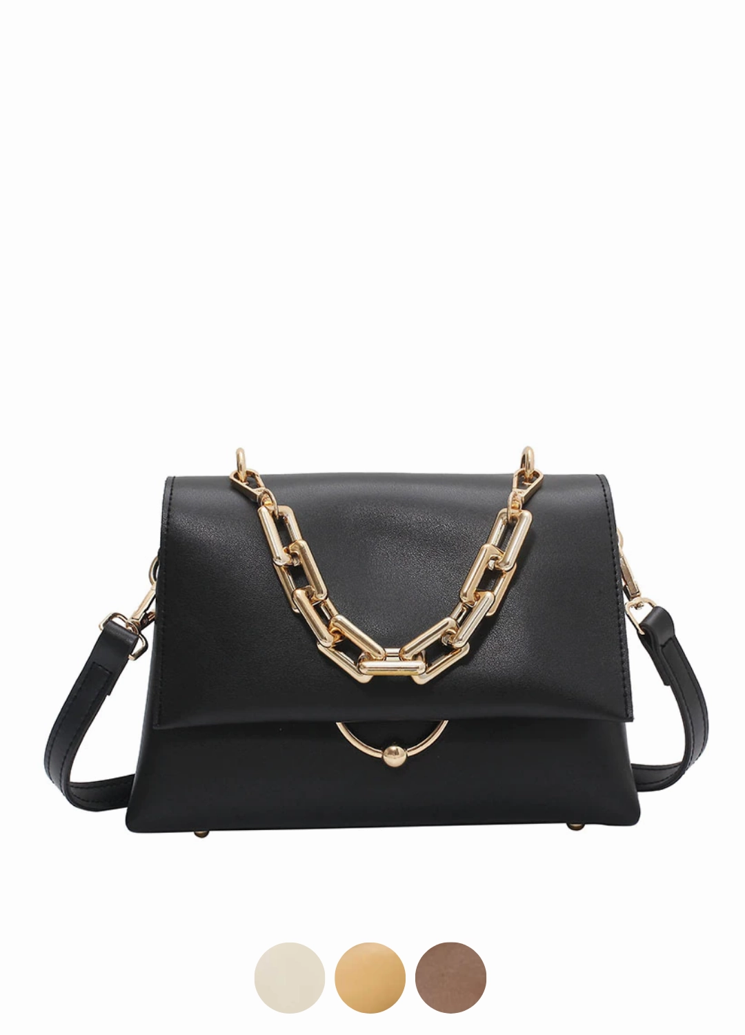 Venia Women's Leather Flap Crossbody Handbag