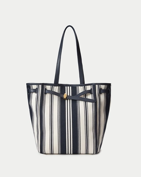 Veronica Beard Striped Canvas Dash Tote