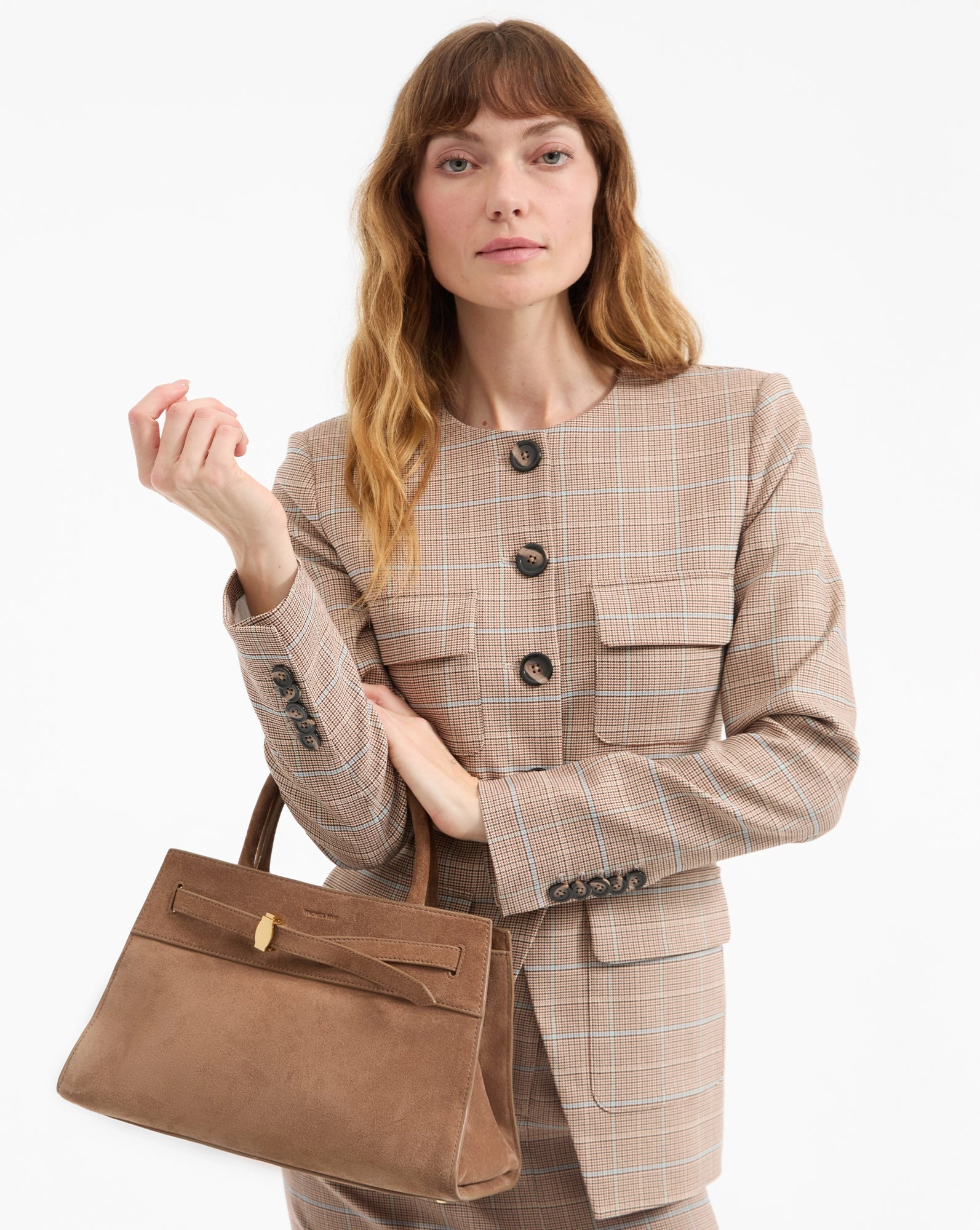 Veronica Beard Suede Dash Bag