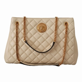 Versace Elegant Quilted Nappa Leather Women's Tote