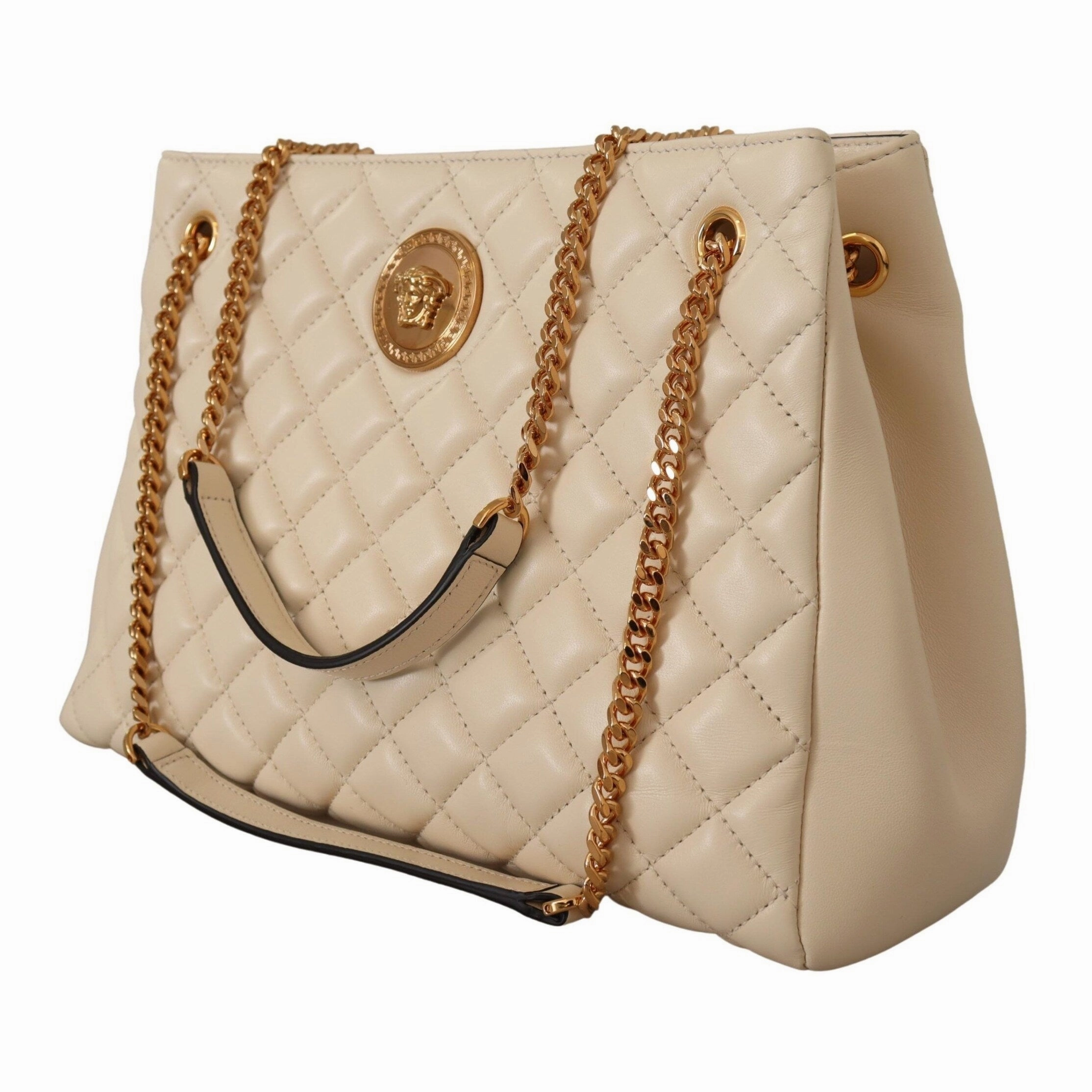 Versace Elegant Quilted Nappa Leather Women's Tote