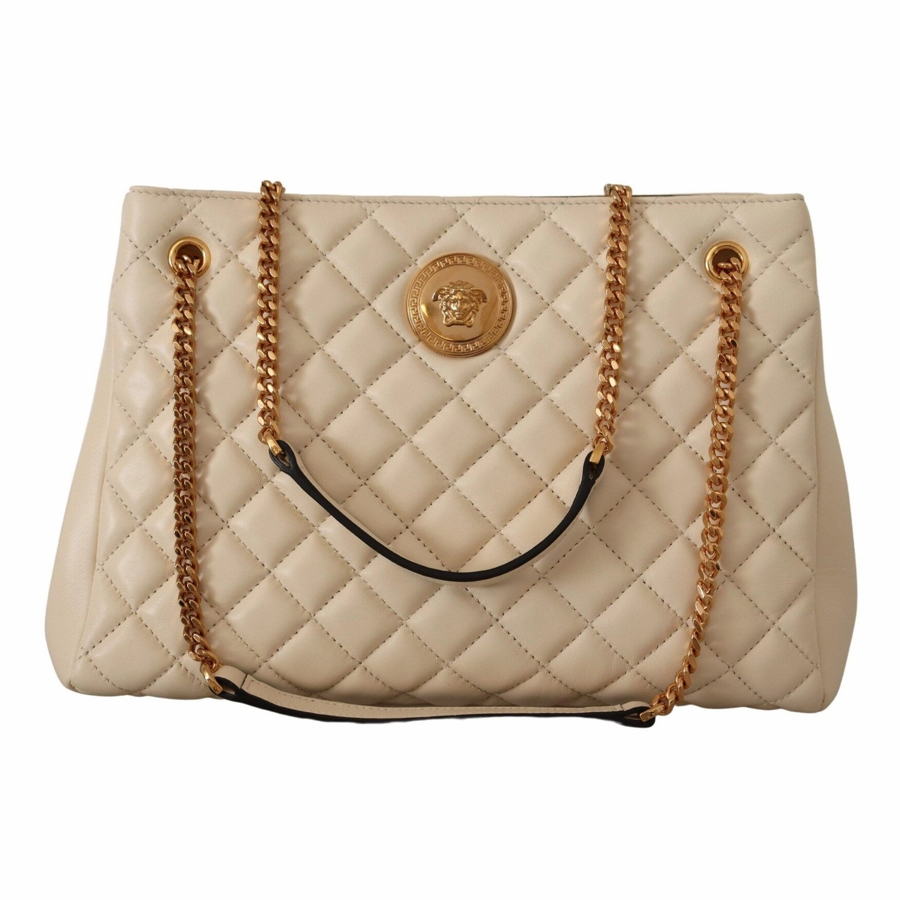 Versace Elegant Quilted Nappa Leather Women's Tote