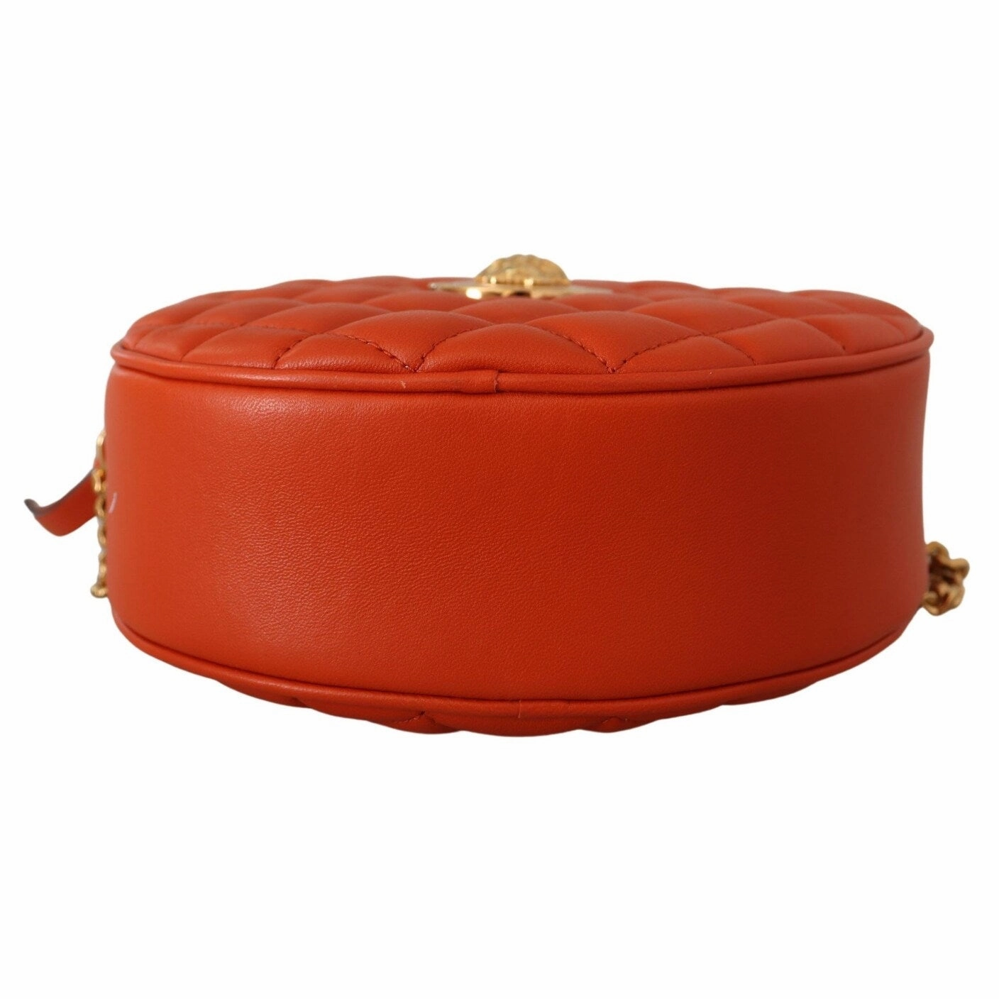 Versace Elegant Round Nappa Leather Crossbody Women's Bag