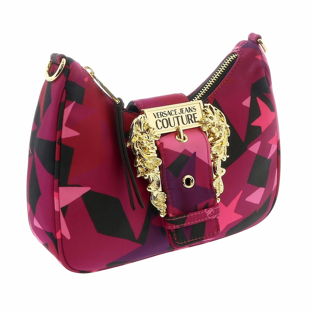 Versace Jeans Couture Crimson/Multi Patterned Hobo Shoulder Bag for womens