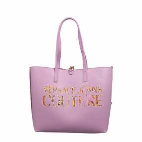 Versace Jeans Couture Pink Floral Reversible Signature Shopper Tote Bag for womens