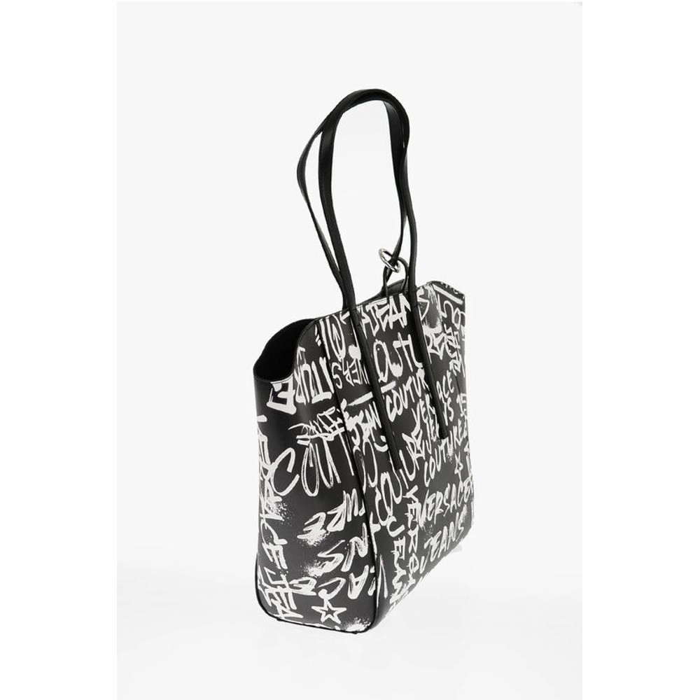 Versace JEANS COUTURE Printed Faux Leather Tote Bag with Matched Women's Pou