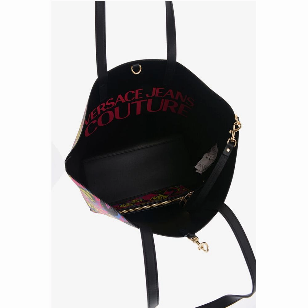 Versace JEANS COUTURE Reversible Faux Leather Tote Bag with Matched