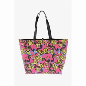 Versace JEANS COUTURE Reversible Faux Leather Tote Bag with Matched