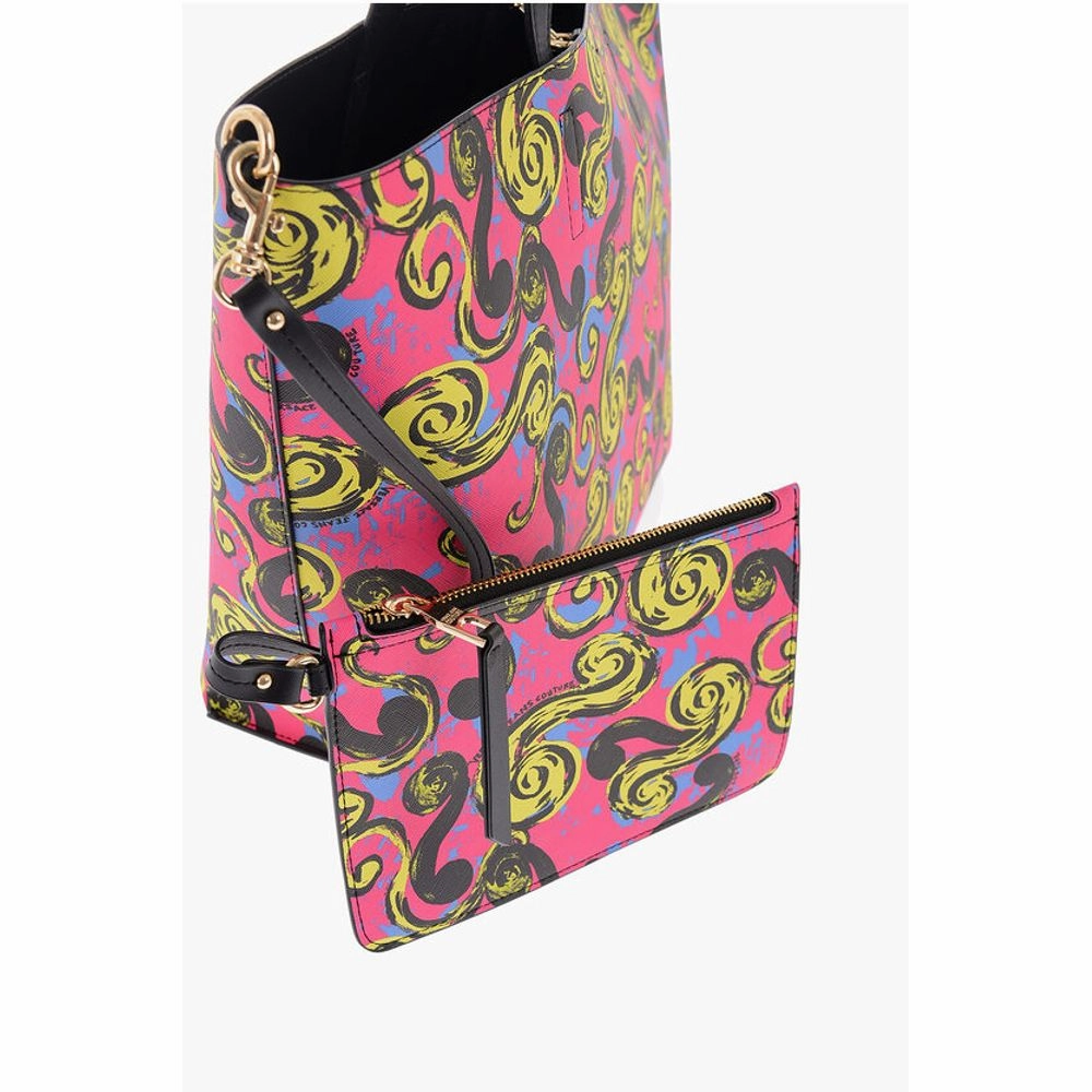 Versace JEANS COUTURE Reversible Faux Leather Tote Bag with Matched