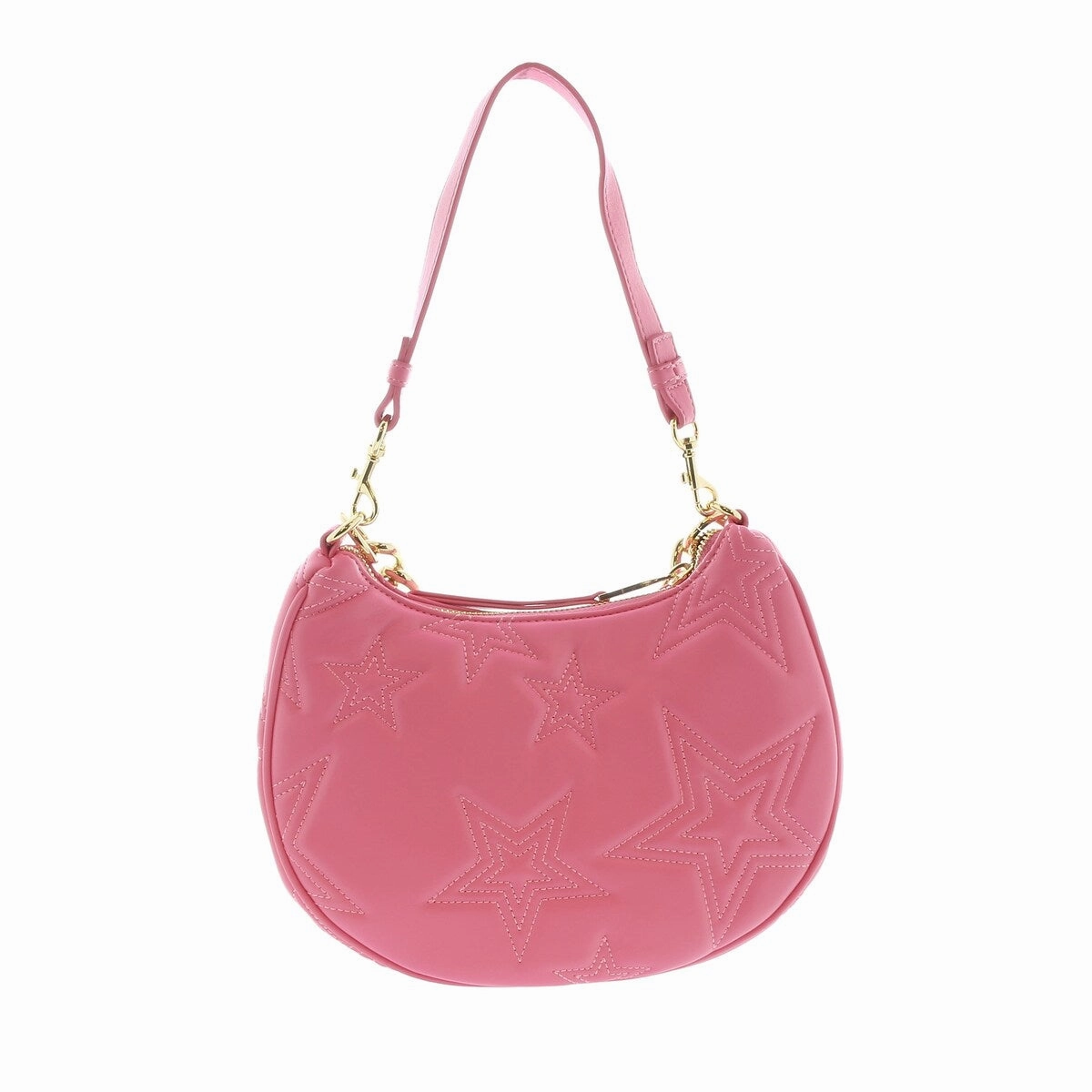 Versace Jeans Couture Rose Half Moon Star Quilted Charm Embellished Hobo Bag for womens