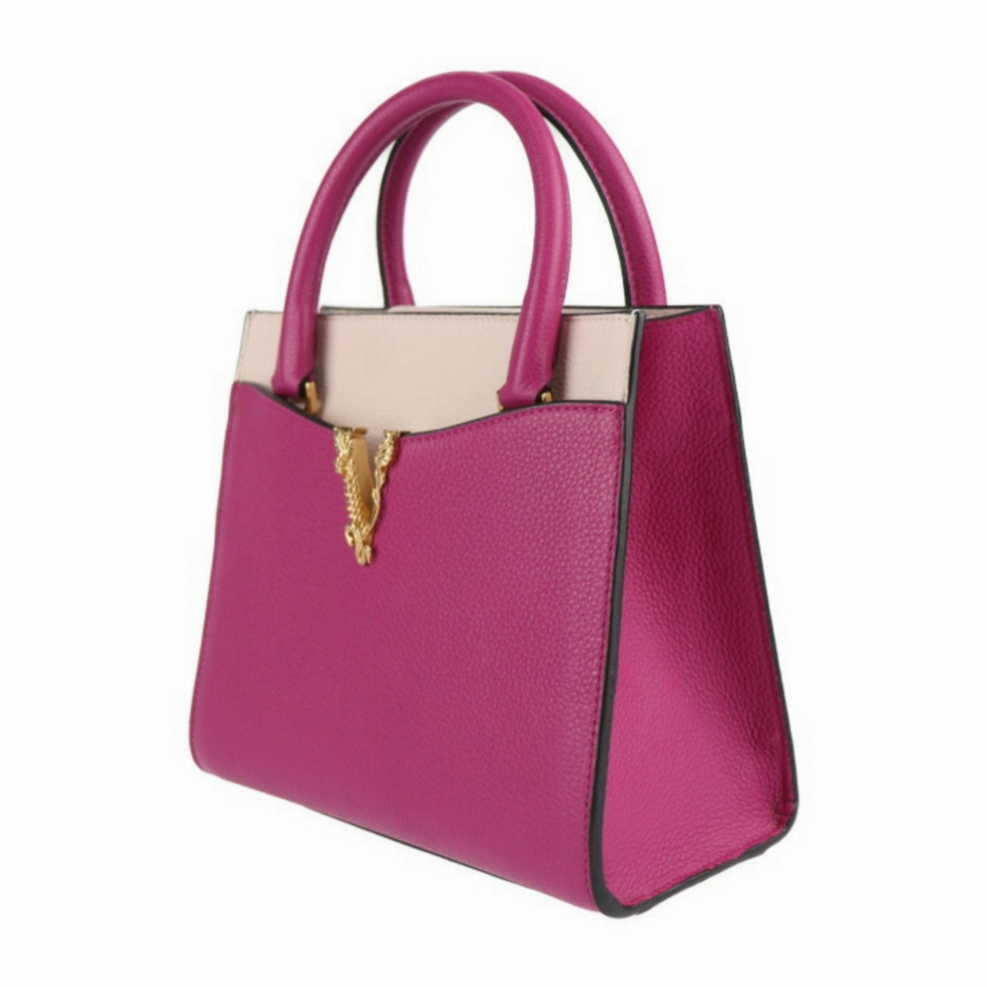 Versace Leather Handbag Shoulder Bag Tote Bag (Pre-Owned)