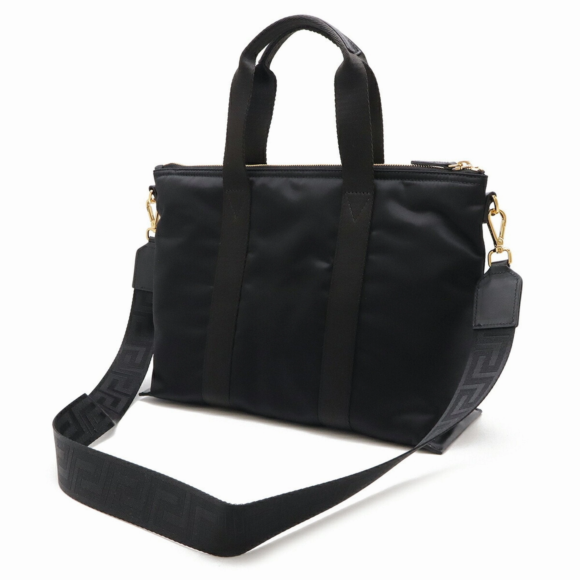 Versace Nylon Shoulder Bag Tote Bag (Pre-Owned)