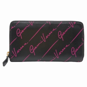 Versace pink Leather Long Wallet (Bi-Fold) (Pre-Owned)