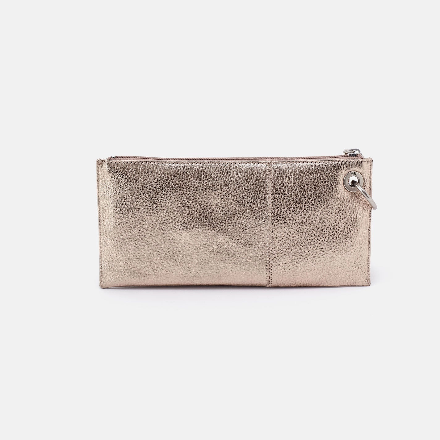 Vida Wristlet In Metallic Leather - Cameo Quartz