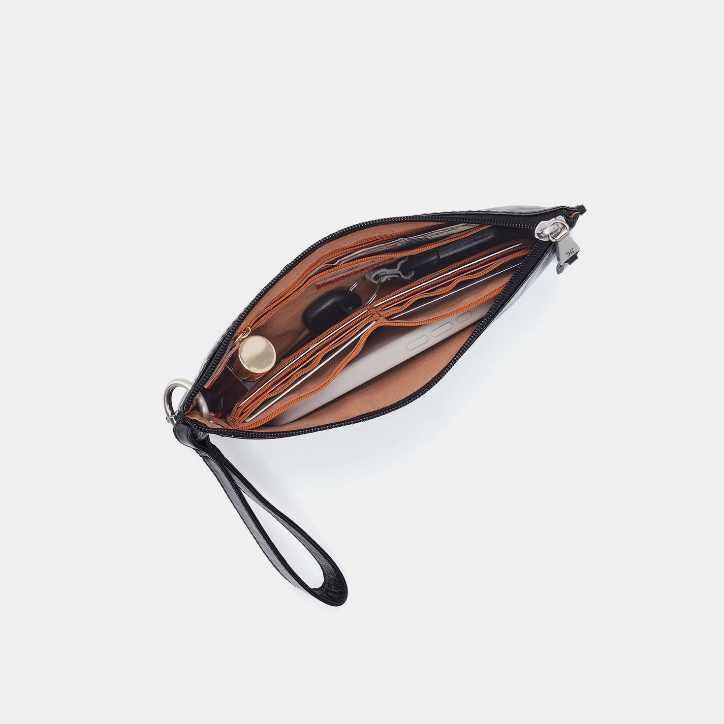 Vida Wristlet In Metallic Leather - Cameo Quartz