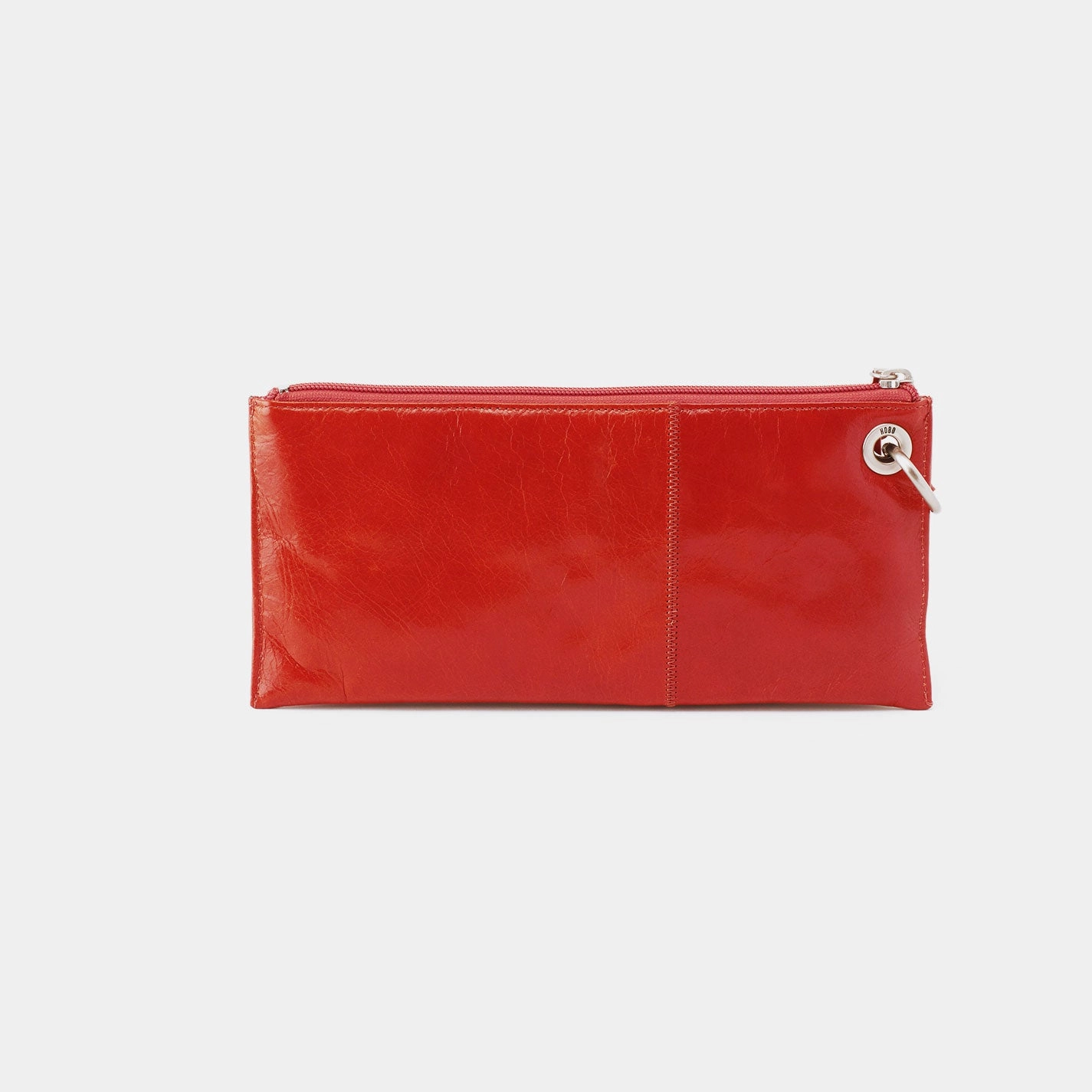Vida Wristlet In Polished Leather - Grenadine