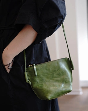 Vintage Green Womens Small Shoulder Bag Small Side Bag Crossbody Purse for Ladies