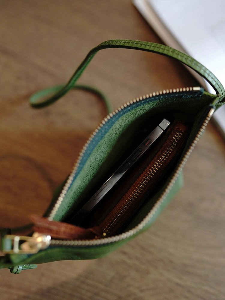 Vintage Green Womens Small Shoulder Bag Small Side Bag Crossbody Purse for Ladies