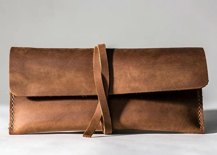 Vintage Leather Long Wallets for men Slim Bifold Men Long Wallet