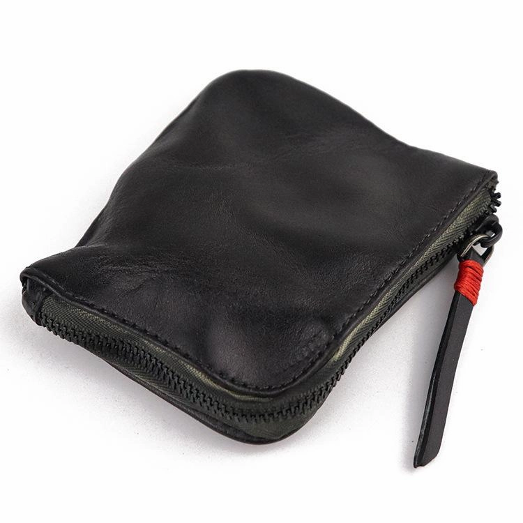Vintage Leather Wallet Mens Zip Around Small Leather Zip Wallet Mens Wallets That Zip