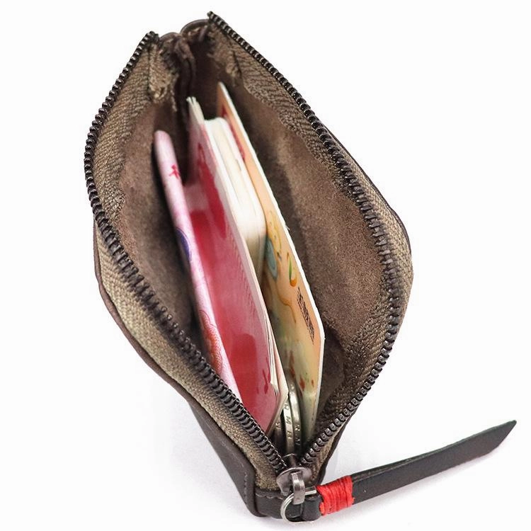 Vintage Leather Wallet Mens Zip Around Small Leather Zip Wallet Mens Wallets That Zip